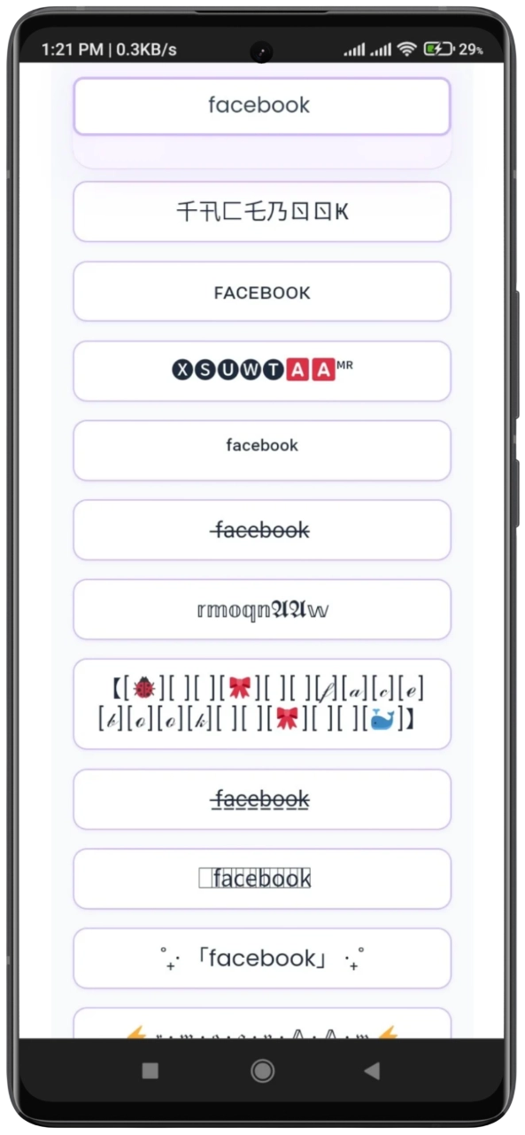 Generador de fuentes para Facebook en el navegador, sin descargas ni registro